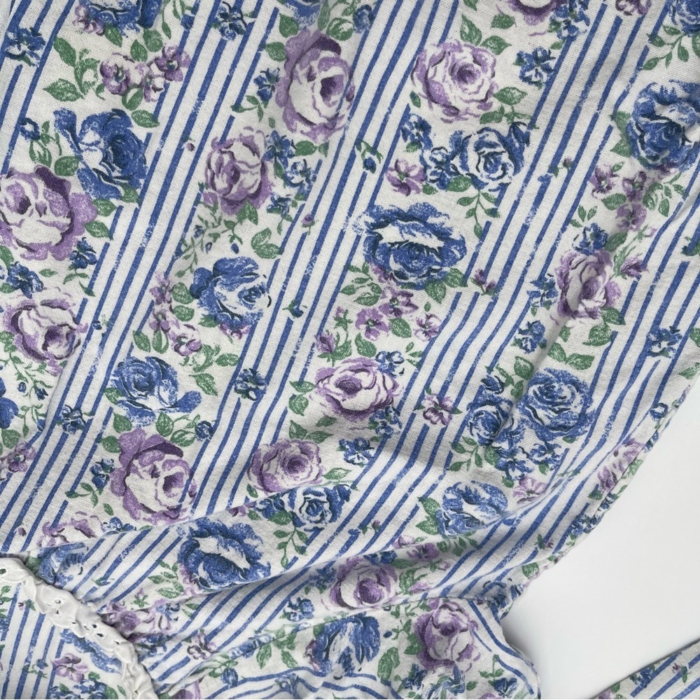 VTG Honors Intimates Womens Medium Flannel Pajamas Sleepshirt Nightgown Prairie - Picture 9 of 9